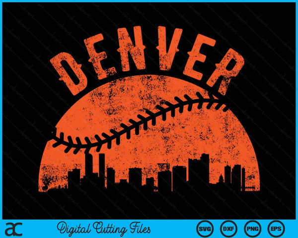 Vintage Denver honkbal SVG PNG digitale snijbestanden