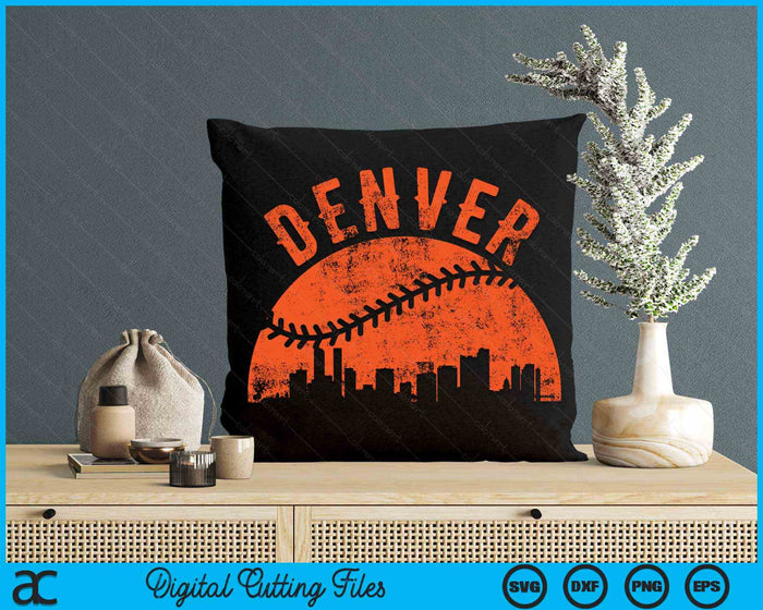 Vintage Denver Baseball SVG PNG Digital Cutting Files