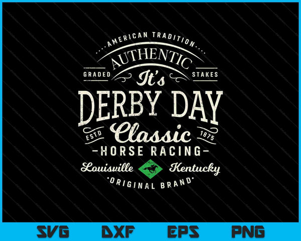 Vintage Derby Day Louisville Kentucky paardenraces SVG PNG snijden afdrukbare bestanden