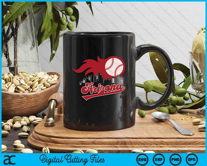 Vintage Distressed Arizona Baseball Lovers SVG PNG Digital Printable Files