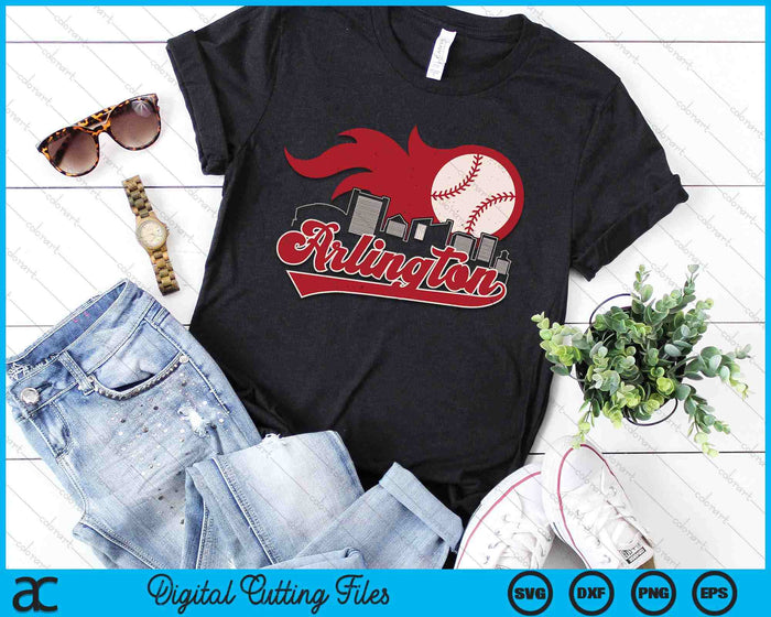 Vintage Distressed Arlington Baseball Lovers SVG PNG Digital Printable Files