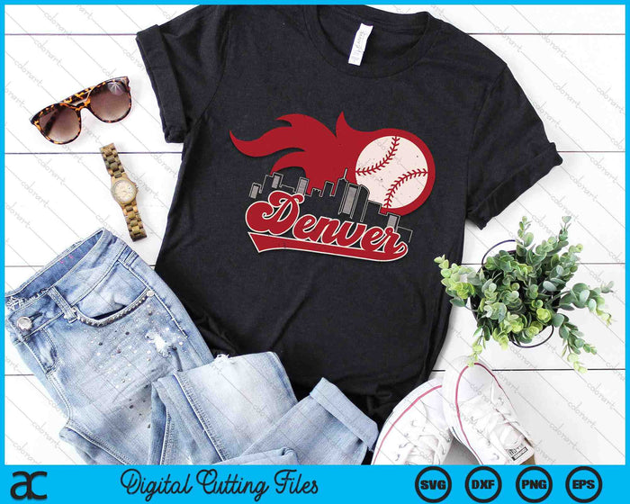Vintage Distressed Denver Baseball Lovers SVG PNG Digital Printable Files