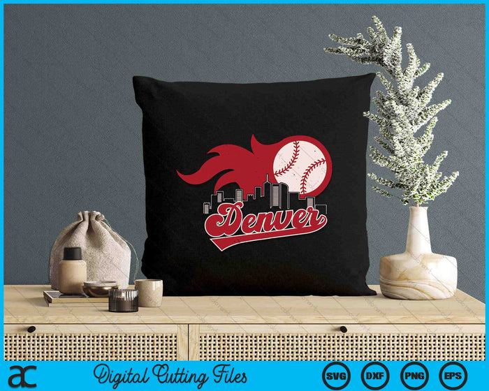 Vintage Distressed Denver Baseball Lovers SVG PNG Digital Printable Files