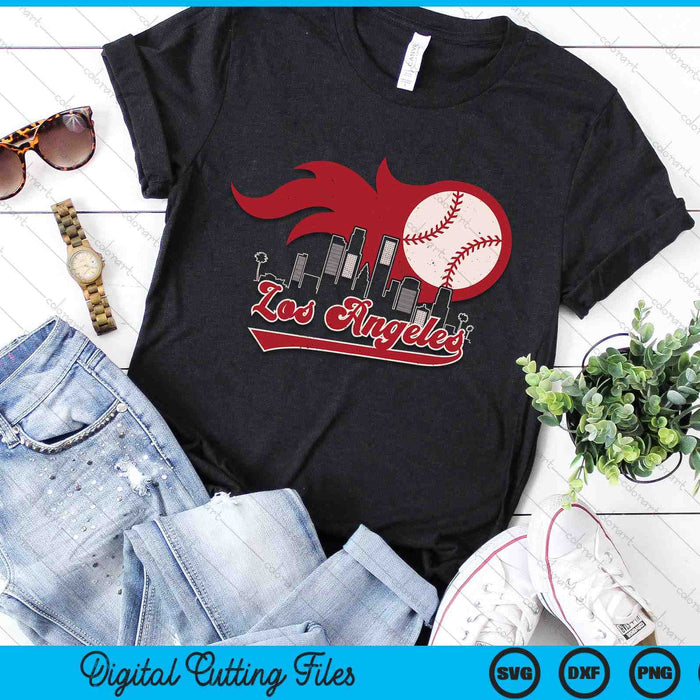 Vintage Distressed Los Angeles Baseball Lovers SVG PNG Digital Printable Files