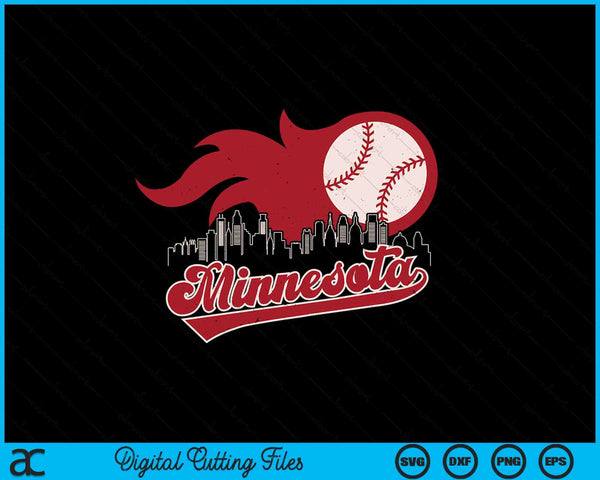Vintage Distressed Minnesota Baseball Lovers SVG PNG Digital Printable Files