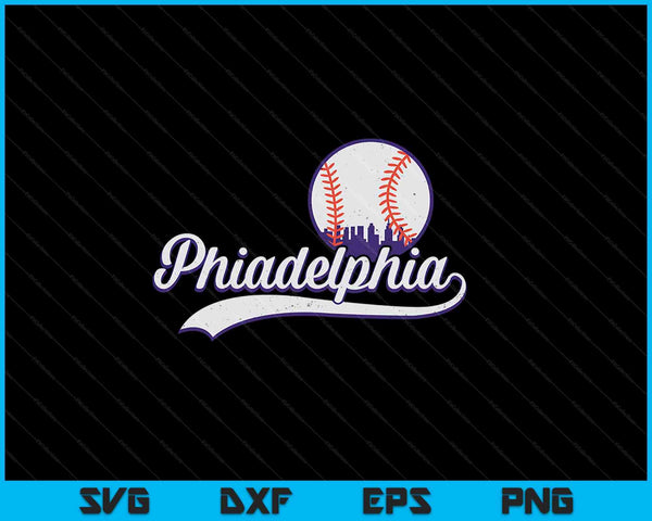Vintage distressed philly baseball lovers SVG cut file