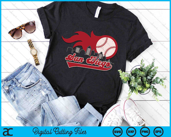 Vintage Distressed San Diego Baseball Lovers SVG PNG Digital Printable Files