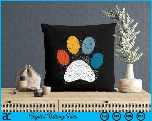 Vintage Dog Puppy Dog Paw Print Dog Love Pet Paw SVG PNG Digital Printable Files