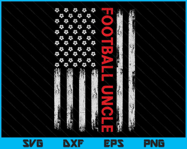 Vintage Football Uncle USA Flag SVG PNG Digital Printable Files