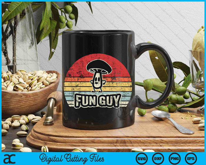 Vintage Fun Guy Fungi Funny Mushroom Fungus Humor SVG PNG Digital Cutting Files