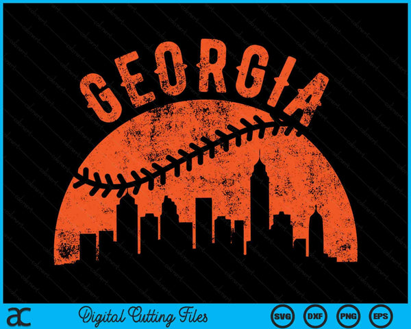 Vintage Georgia Baseball SVG PNG digitale snijbestanden