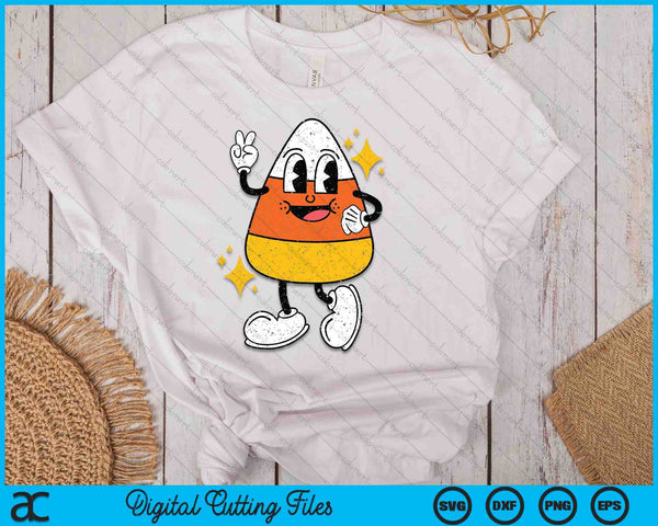 Vintage Groovy Halloween Candy Corn Retro SVG PNG Digital Cutting Files