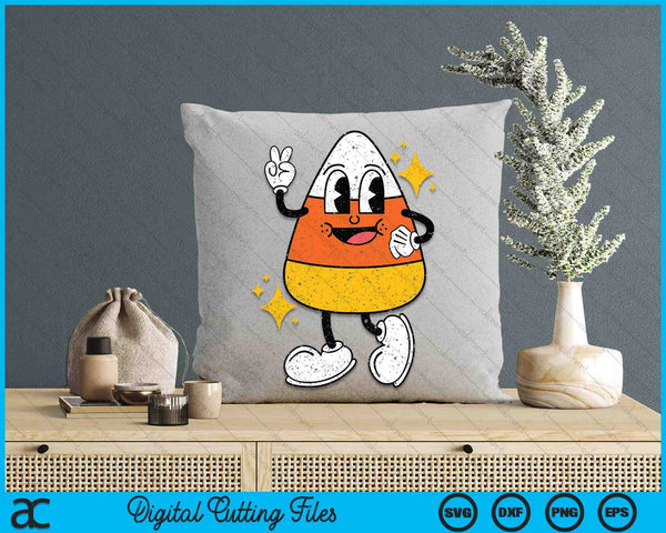 Vintage Groovy Halloween Candy Corn Retro SVG PNG Digital Cutting Files