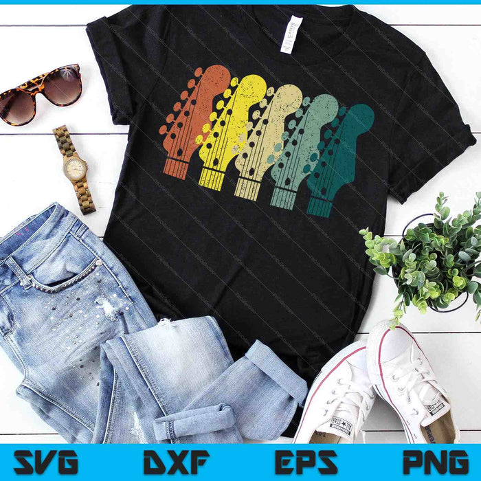 Vintage Guitar Gift For Men Women Music Band Guitarist Stuff SVG PNG Digital Cutting Files