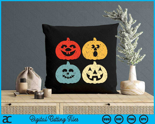 Vintage Halloween Pumpkin Women, Men, Kids, Funny Retro SVG PNG Digital Cutting File