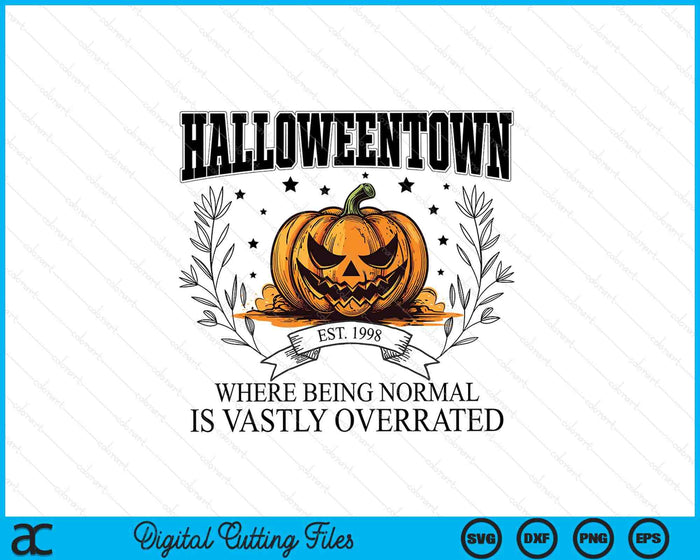 Vintage Halloween Town University SVG PNG Digital Cutting Files