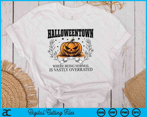 Vintage Halloween Town University SVG PNG Digital Cutting Files