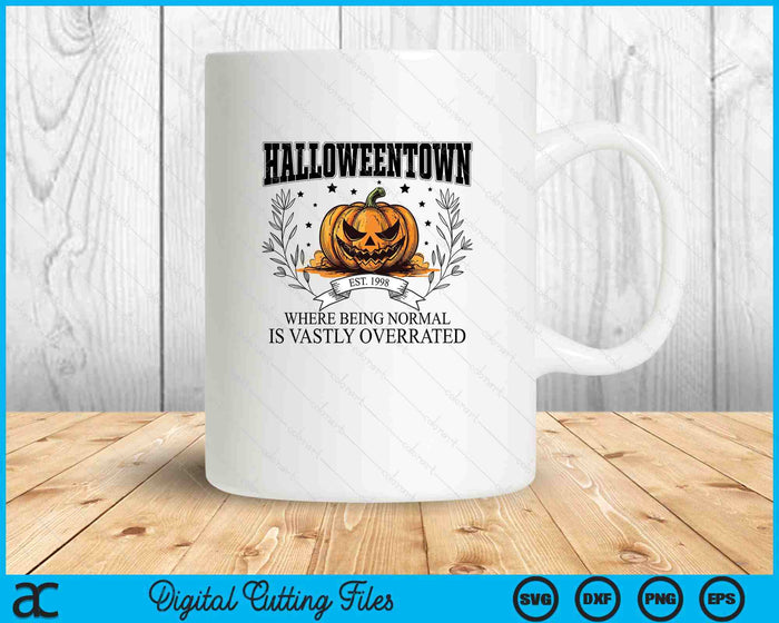 Vintage Halloween Town University SVG PNG Digital Cutting Files