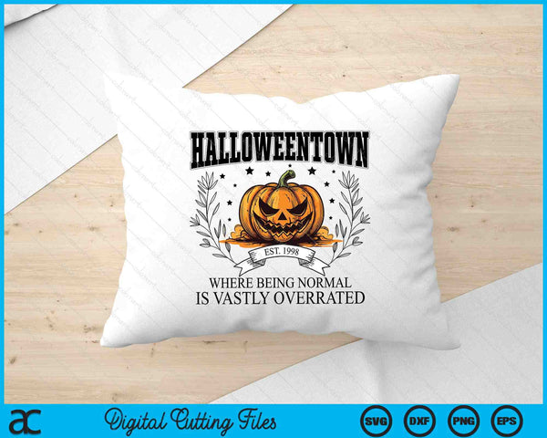 Vintage Halloween Town University SVG PNG Digital Cutting Files