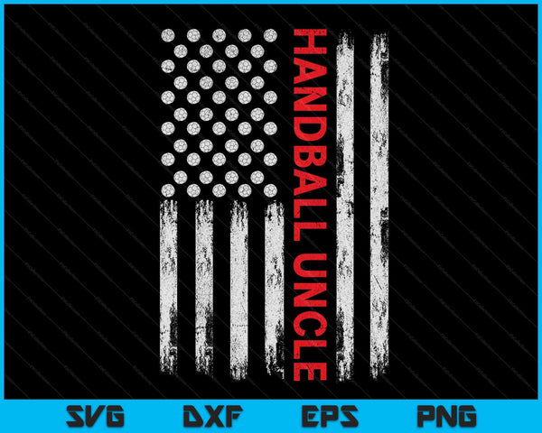 Vintage Handball Uncle USA Flag SVG PNG Digital Printable Files