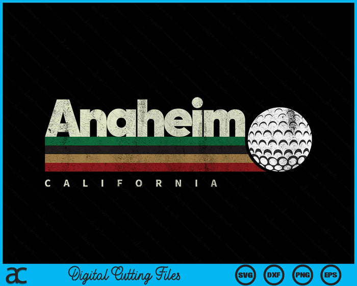 Vintage Hockey Anaheim City Hockey Retro Stripes SVG PNG Digital Cutting File