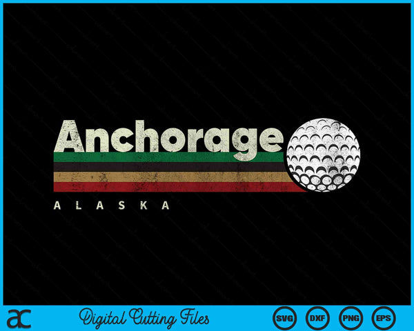 Vintage Hockey Anchorage City Hockey Retro Stripes SVG PNG Digital Cutting Files