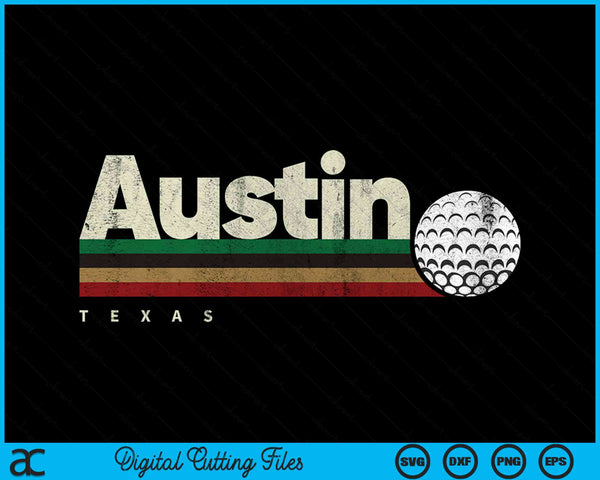 Vintage Hockey Austin City Hockey Retro Stripes SVG PNG Digital Cutting File