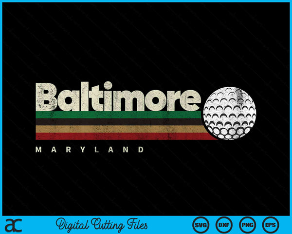 Vintage Hockey Baltimore City Hockey Retro Stripes SVG PNG Digital Cutting File
