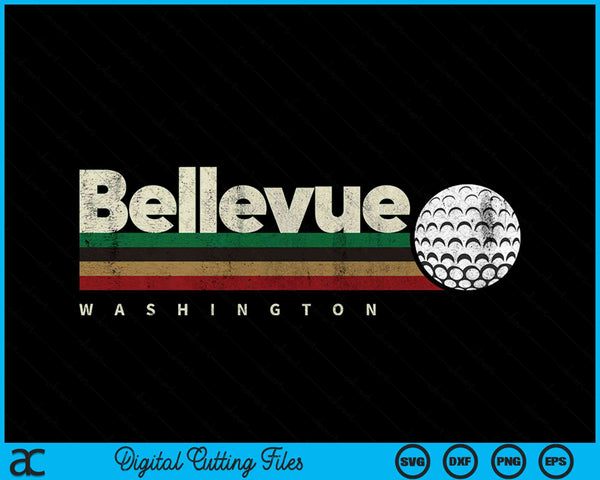 Vintage Hockey Bellevue City Hockey Retro Stripes SVG PNG Digital Cutting File