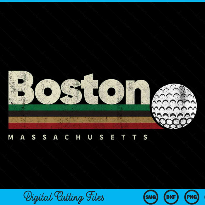 Vintage Hockey Boston City Hockey Retro Stripes SVG PNG Digital Cutting File