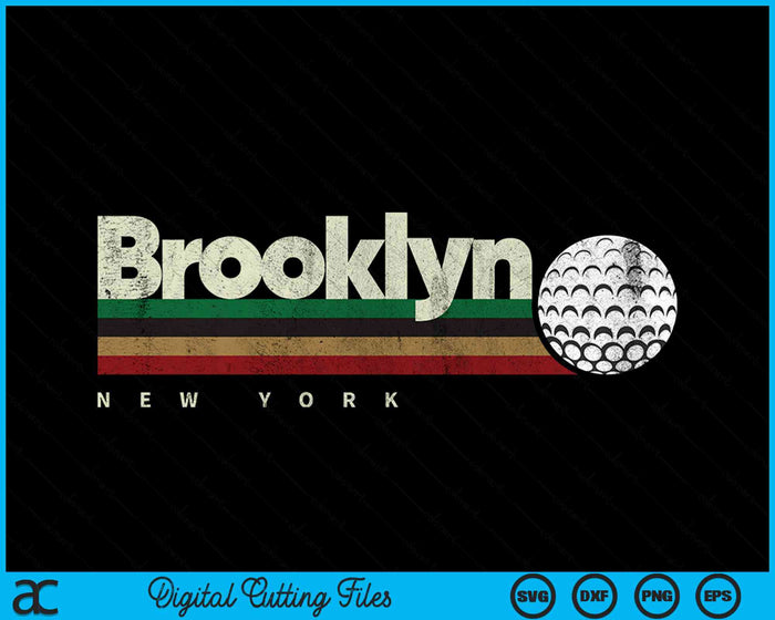 Vintage Hockey Brooklyn City Hockey Retro Stripes SVG PNG Digital Cutting File