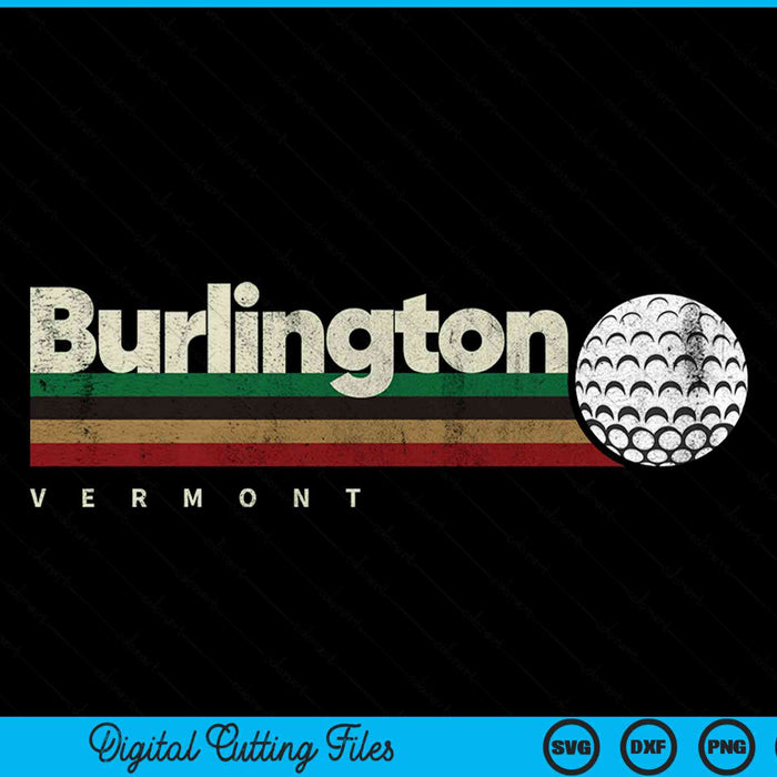 Vintage Hockey Burlington  City Hockey Retro Stripes SVG PNG Digital Cutting File