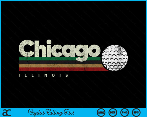 Vintage Hockey Chicago City Hockey Retro Stripes SVG PNG Digital Cutting Files