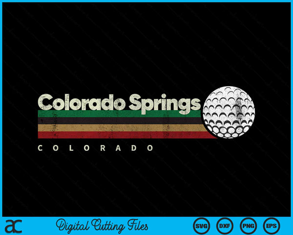 Vintage Hockey Colorado Springs City Hockey Retro Stripes SVG PNG Digital Cutting Files