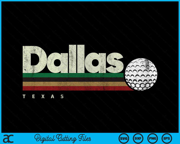 Vintage Hockey Dallas City Hockey Retro Stripes SVG PNG Digital Cutting File