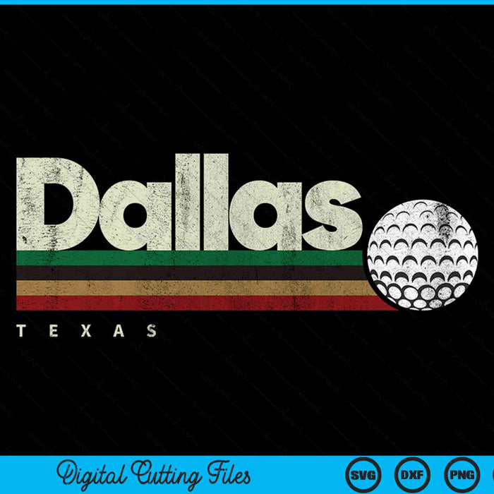 Vintage Hockey Dallas City Hockey Retro Stripes SVG PNG Digital Cutting File