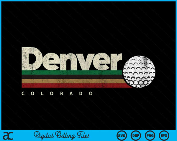 Vintage Hockey Denver City Hockey Retro Stripes SVG PNG Digital Cutting File