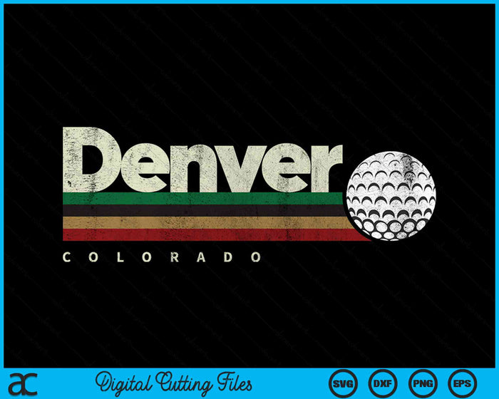 Vintage Hockey Denver City Hockey Retro Stripes SVG PNG Digital Cutting File