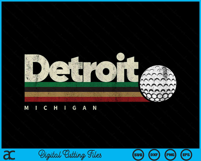 Vintage Hockey Detroit City Hockey Retro Stripes SVG PNG Digital Cutting File