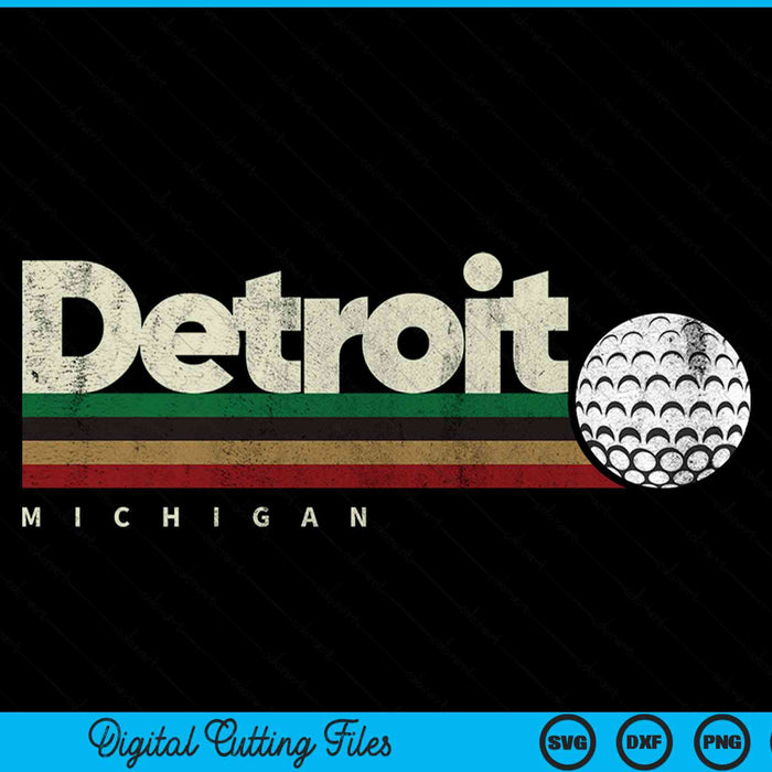 Vintage Hockey Detroit City Hockey Retro Stripes SVG PNG Digital Cutting File