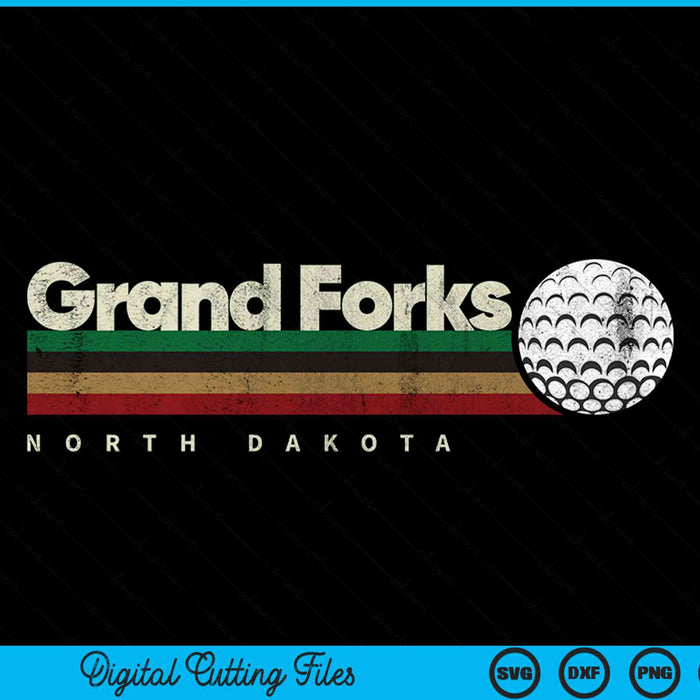 Vintage Hockey Grand Forks City Hockey Retro Stripes SVG PNG Digital Cutting File