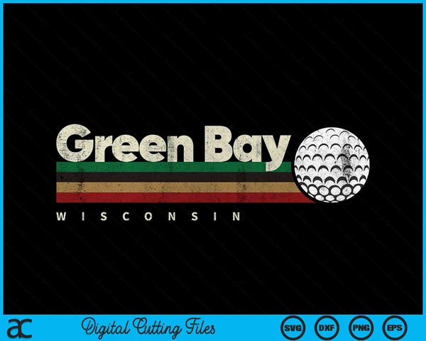 Vintage Hockey Green Bay City Hockey Retro Stripes SVG PNG Digital Cutting File