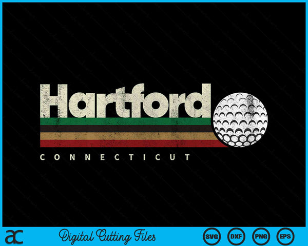 Vintage Hockey Hartford City Hockey Retro Stripes SVG PNG Digital Cutting File