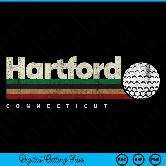 Vintage Hockey Hartford City Hockey Retro Stripes SVG PNG Digital Cutting File