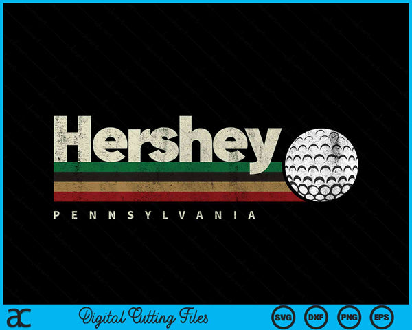 Vintage Hockey Hershey City Hockey Retro Stripes SVG PNG Digital Cutting File