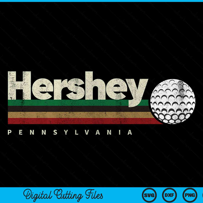 Vintage Hockey Hershey City Hockey Retro Stripes SVG PNG Digital Cutting File