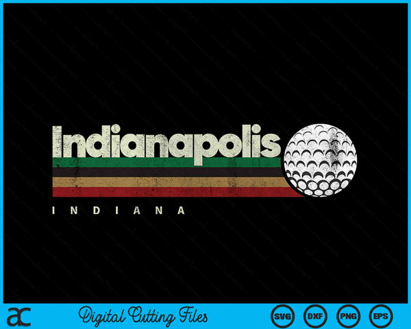 Vintage Hockey Indianapolis City Hockey Retro Stripes SVG PNG Digital Cutting Files