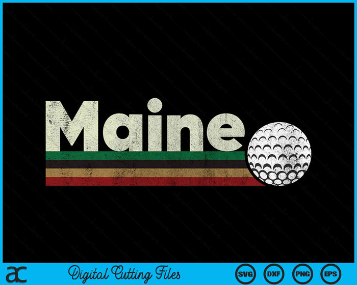 Vintage Hockey Maine Hockey Retro Stripes SVG PNG Digital Cutting Files