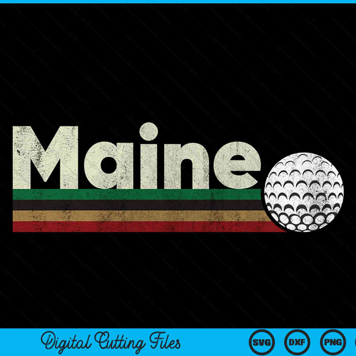 Vintage hockey Maine hockey retro stripes SVG PNG cut file for Cricut