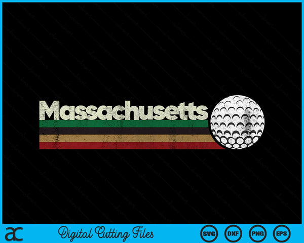 Vintage Hockey Massachusetts Hockey Retro Stripes SVG PNG Digital Cutting Files